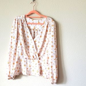 LUSH Peplum floral top